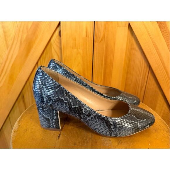 Talbots Shoes - Talbots Isa Snakeskin block heel Women's Pumps size 6M Leather